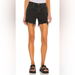 Free People Makai  Women’s  High Rise Cut Off Black Denim Shorts Size 28 NWT